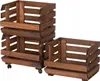 STOLMAK Braun Obstkiste aus Holz mit Rollen – 3 Etagen – Produktbild-Vorschau 6