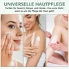 A collage of three images showing women applying skincare products to their face, arm, and leg. Produktbild-Vorschau
