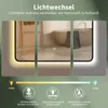 HOKO Badspiegel 60x80 cm mit Rahmen+Touch Schalter+Licht Produktbild-Vorschau 2