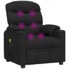 A black fabric massage chair with purple circles indicating massage points. Náhled obrázku produktu
