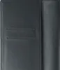 A close-up view of a black book-style wallet case for a mobile phone. Náhled obrázku produktu