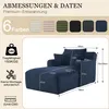 STILVORA Chaise longue sofa, bekleed met cordura, geschikt Productafbeelding-voorbeeld 7