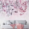 Vlies Fototapete - Foggy Nature - Pink 150x105 cm Blätter Produktbild-Vorschau 2