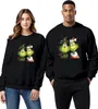 Grinch Weihnachten lustig Paar Kranz Holly Santa Hut Retro Produktbild-Vorschau 2