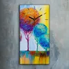 Wandbild Leinwand Bilder Wanduhr 30x60 Malerei Abstrakte Produktbild-Vorschau 2