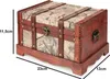 SEVICO Schatztruhe Schatzkiste mit Schloss Holz Holzkiste Produktbild-Vorschau 1
