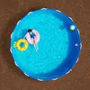 Draufsicht auf den Nadelfilz Bodenbelag unter einem Aufstellpool Produktbild-Vorschau