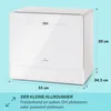 Klarstein Mini-Geschirrspüler für 5 Gedecke, Leiser Produktbild-Vorschau 5