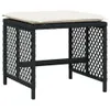 vidaXL Gartenhocker mit Kissen 4 Stk. Schwarz 41x41x36 cm Produktbild-Vorschau 4