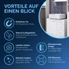 A graphic illustrating the features and benefits of a bathroom vanity. Produktbild-Vorschau