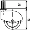 Lenkrolle Trio Kunststoff weich 49 mm 50 kg Produktbild-Vorschau 2