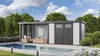 Telluria Metallgerätehaus Classico 3030 mit Lounge Anbau Produktbild-Vorschau 2