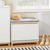 SoBuy Botník s chlopňou Lavica na topánky s vankúšom Komoda Náhľad obrázku produktu 3