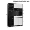 Estantería alta con iluminación LED, mueble aparador con Vista previa de la imagen del producto 7