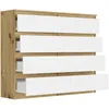 Komoda 120 cm 8 zásuvek skříňka FRAMIRE R-120-S8 artisan Náhled obrázku produktu 6