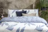 Walra Bettwäsche Simple Leaves Off White / Jeans Blau - Produktbild-Vorschau 6