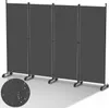 Paravent auf Rollen 4 teilig Anthrazit 228x181 cm Outdoor Produktbild-Vorschau 1