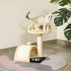 PawHut Kratzbaum Katzenbaum mit Spielbällen Katzenkratzbaum Produktbild-Vorschau 2