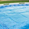 A close-up view of a solar pool cover on an above-ground swimming pool. Podgląd zdjęcia produktu