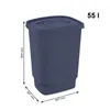 Wäschesammler 55 l FLOWERS, Farbe:Iris dunkelblau ged. Produktbild-Vorschau 1