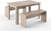 Vicco Esstisch Set Sentio, 90 x 140 cm mit 2 Bänken, Sonoma Produktbild-Vorschau 1