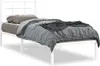 vidaXL Postel s čelem kovová bílá 80x200 cm Náhled obrázku produktu 1