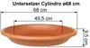MePla - 3 Stück - Untersetzer Cylindro ø 68 terra Produktbild-Vorschau 2