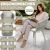 tillvex® Gartenstuhl 2er Set Wetterfest mit Armlehne | Produktbild-Vorschau 3