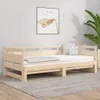 A wooden daybed with a mattress and pillows in a room with a painting on the wall and a plant. Náhled obrázku produktu