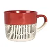 6x Rot 475ml Getaucht Bindestrich Steingut Kaffeebecher - Produktbild-Vorschau 5