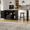 Flieks Drehbarer Bartisch mit Sideboard, Ausziehbarer Produktbild-Vorschau 2