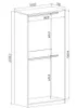 Marmex TRES 01 Weiß Kleiderschrank 100x206x51cm mit zwei Produktbild-Vorschau 3