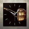 Wohnzimmer Leinwand Uhr Geräuschlos Küche 30x30 Goldenes, Produktbild-Vorschau 1