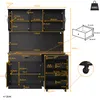 Mobile da cucina Flieks con carrello, mobile alto con Anteprima dell’immagine prodotto 4