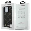 The image shows the front and back of a Karl Lagerfeld iPhone case packaging. Produktbild-Vorschau