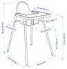 Krzesełko Do Karmienia Szare 90 X 56 X 62 Cm Tacka Pasy Podgląd zdjęcia produktu 5
