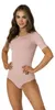 Alkato Damen Kurzarm Body Baumwolle Bodysuit mit Produktbild-Vorschau 2