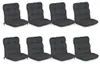 Beautissu Lot de 8 coussins pour fauteuils à dossier bas Voir les images du produit 1