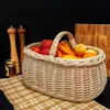 Cesta grande de mimbre Creative Home con asa y trenzado, Vista previa de la imagen del producto 4