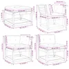 5tlg. Garten-Lounge-Set mit Kissen Wachsbraun Massivholz Produktbild-Vorschau 11