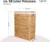 Nischenwäschekorb Wäschesammler aus Wasserhyazinthe mit Deckel Produktbild-Vorschau