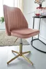 FineBuy Schreibtischstuhl Samt Drehstuhl Rosa mit Lehne Produktbild-Vorschau 5