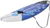 A surfboard with a blue and white wave pattern and a leash. Produktbild-Vorschau