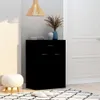 vidaXL Botník černý 60x35x84 cm Dřevěný materiál Náhled obrázku produktu 2