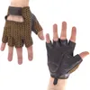 Autofahrer Handschuhe Retro Vintage Leder Fingerlose Produktbild-Vorschau 2