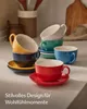 Set di 6 tazze da cappuccino Cosumy con piattini – Tazze da Anteprima dell’immagine prodotto 2