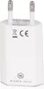 A white USB power adapter with two metal prongs. Produktbild-Vorschau