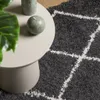 Teppich Shaggy Hochflor Modern Schwarz und Creme 120x170 cm Produktbild-Vorschau 7