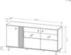 Masseno Kommode MADDALENA 165 cm Sideboard und 3 Türen für Produktbild-Vorschau 4