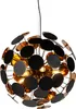 A close-up studio shot of a spherical chandelier with multiple disc-shaped elements. Podgląd zdjęcia produktu